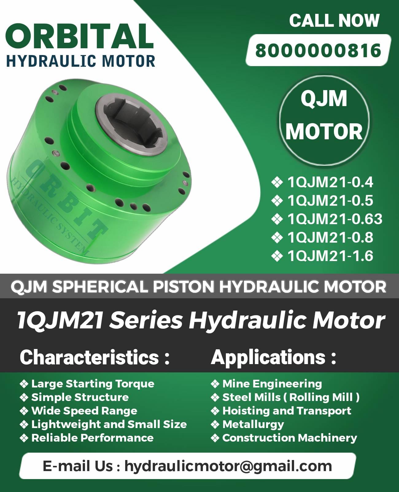 1QJM32 Hydraulic Motor in Bellary Karnataka India