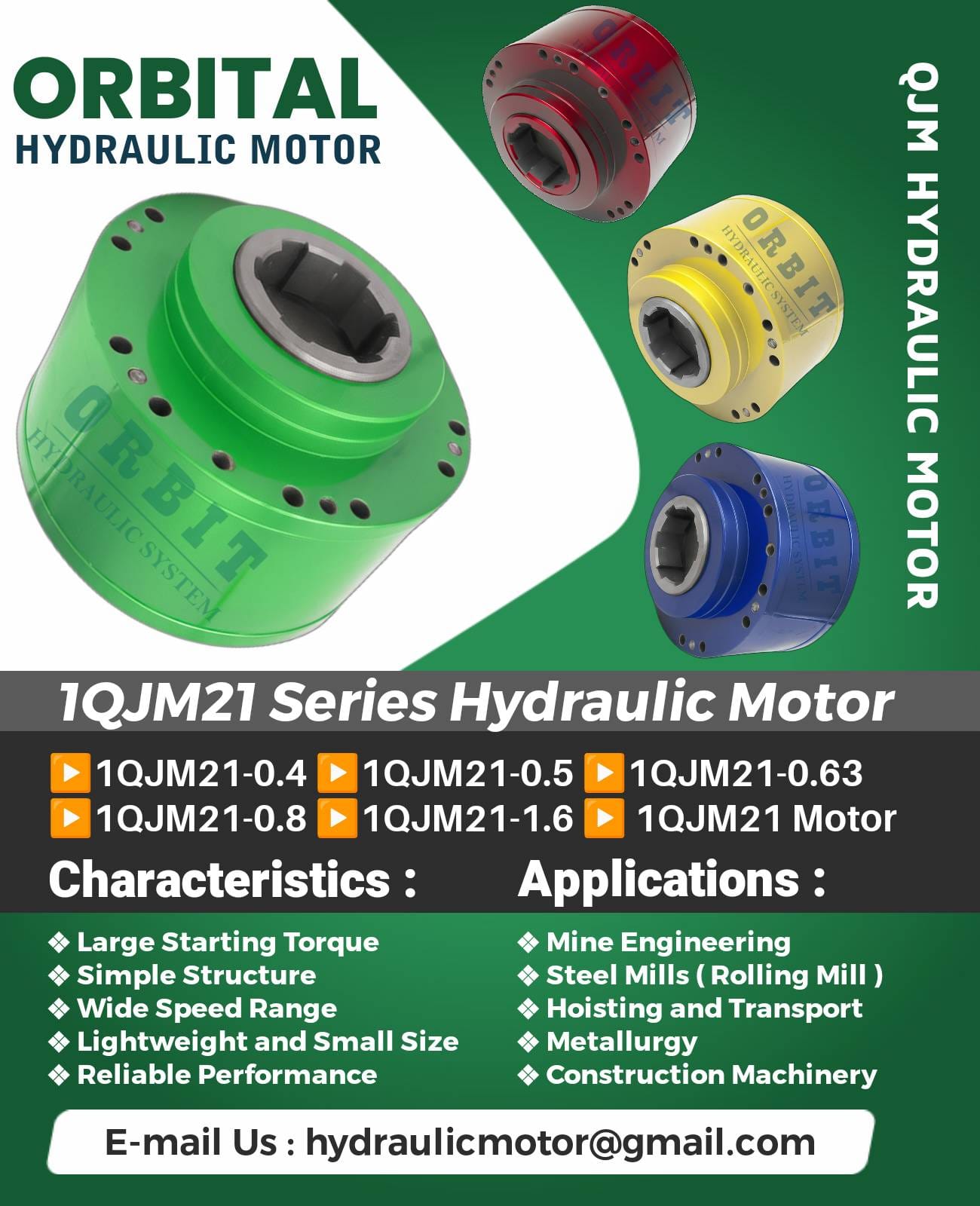 1QJM42-3.2S Spherical Piston Hydraulic Motor in India