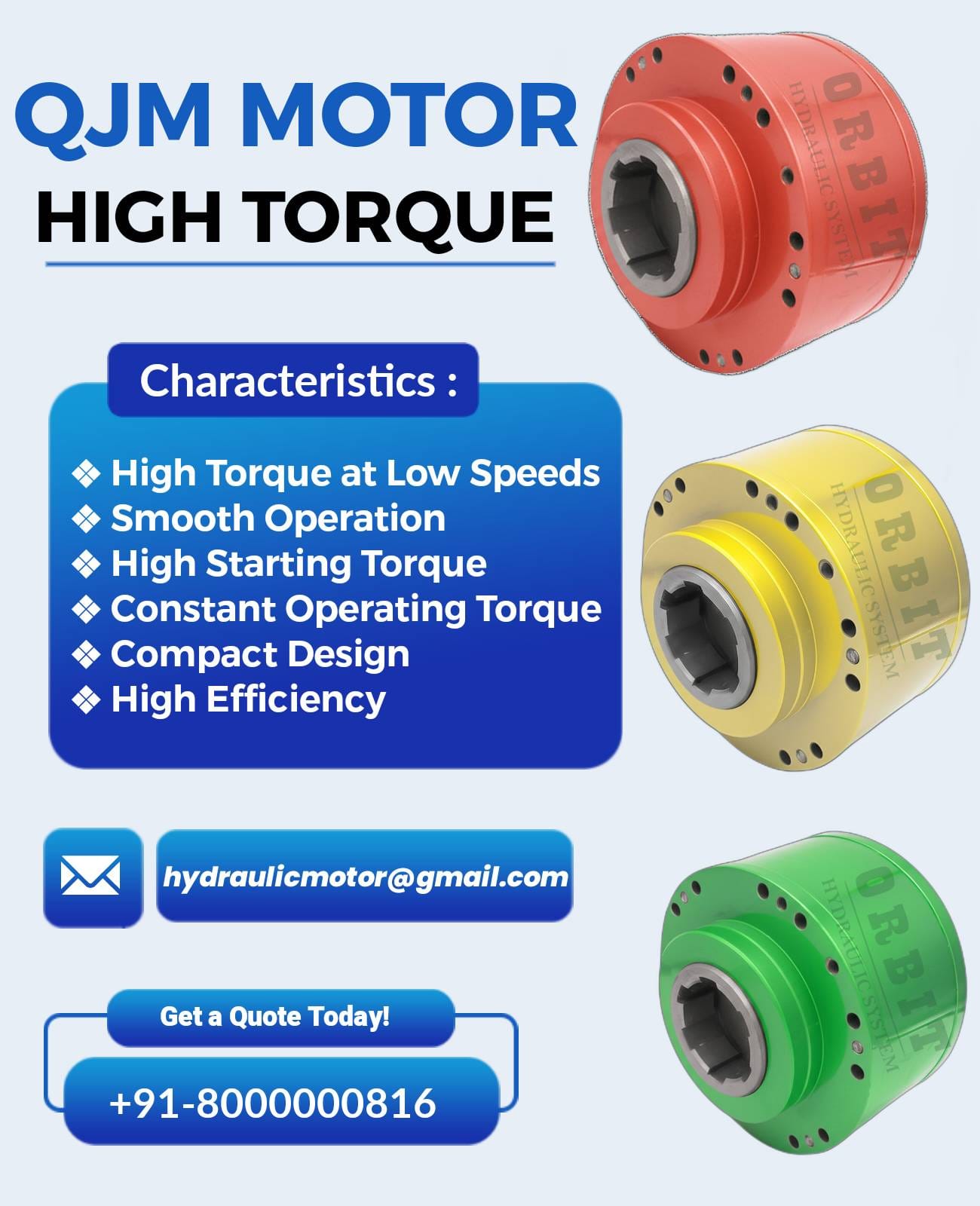 1QJM42-2.5S Spherical Piston Hydraulic Motor in India